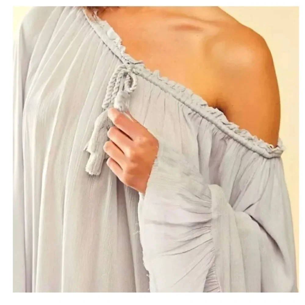 Free People Here To Stay boho Tunic Dress Size oversized small women’s grey